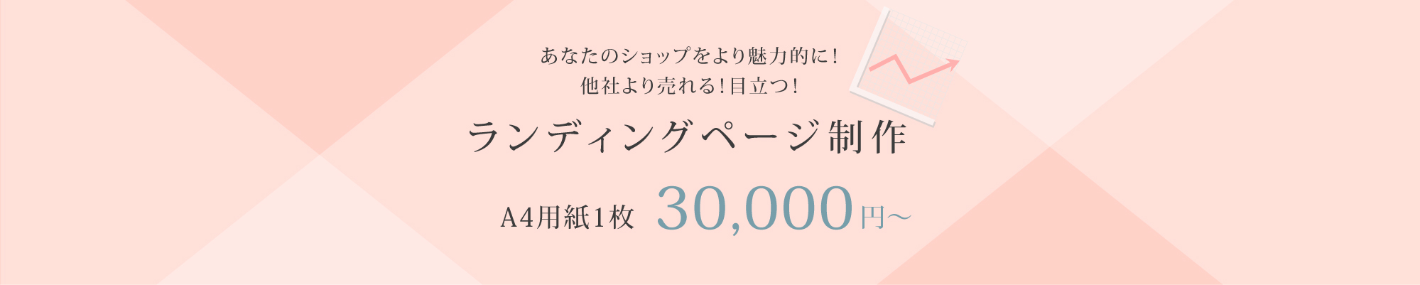 ランディングページ制作 A4用紙1枚 30,000円~